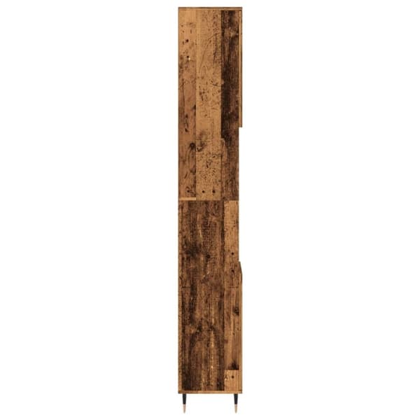 vidaXL Kylpyhuoneen vanha puu 30x30x190 cm tekninen puu