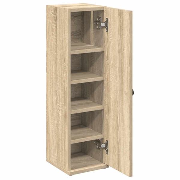 vidaXL badeværelsesskab med rulleholder 20,5x22x72 cm sonoma-eg