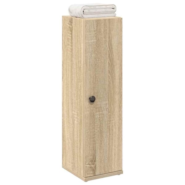 vidaXL badeværelsesskab med rulleholder 20,5x22x72 cm sonoma-eg