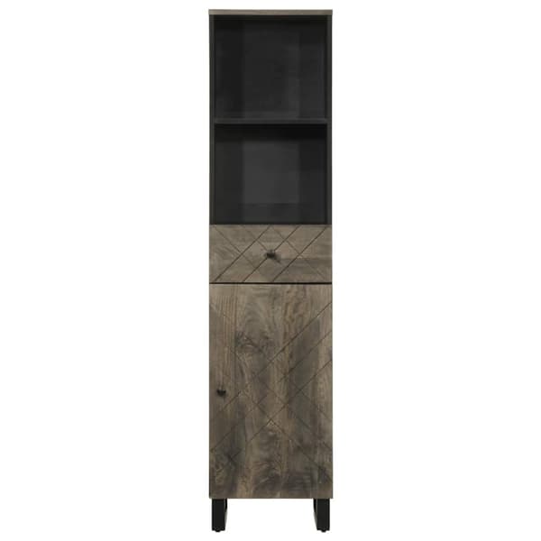 vidaXL badeværelsesskab 38x33x160 cm massivt mangotræ sort