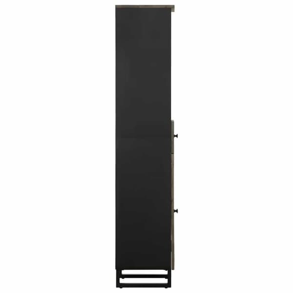 vidaXL badeværelsesskab 38x33x160 cm massivt mangotræ sort