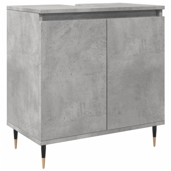 vidaXL Badrumsskåp betonggrå 58x33x60 cm konstruerat trä
