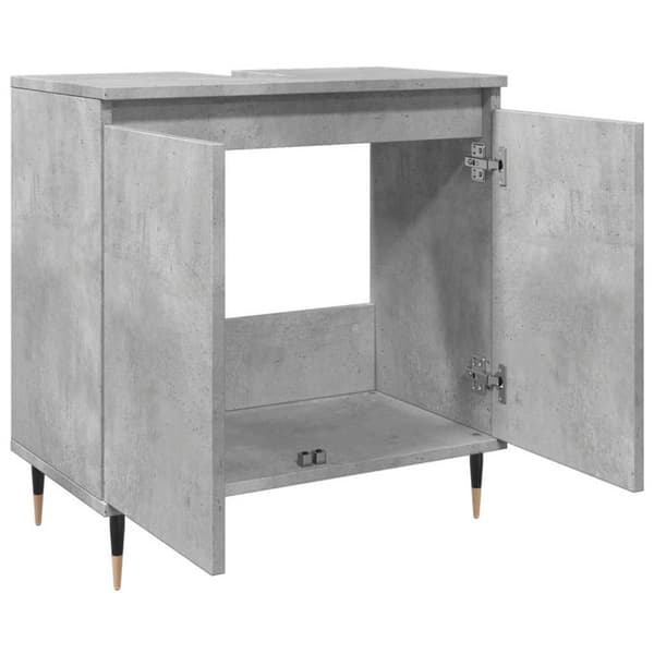 vidaXL Badrumsskåp betonggrå 58x33x60 cm konstruerat trä