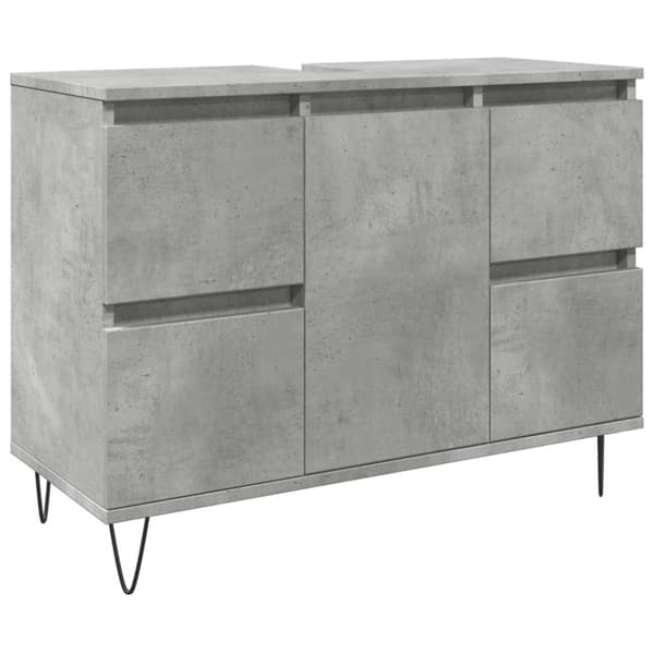 vidaXL Badrumsskåp betonggrå 80x33x60 cm konstruerat trä