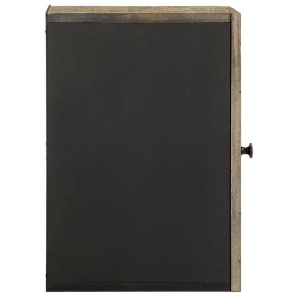 vidaXL Veggmontert baderomsskap svart 38x33x48 cm heltre mango