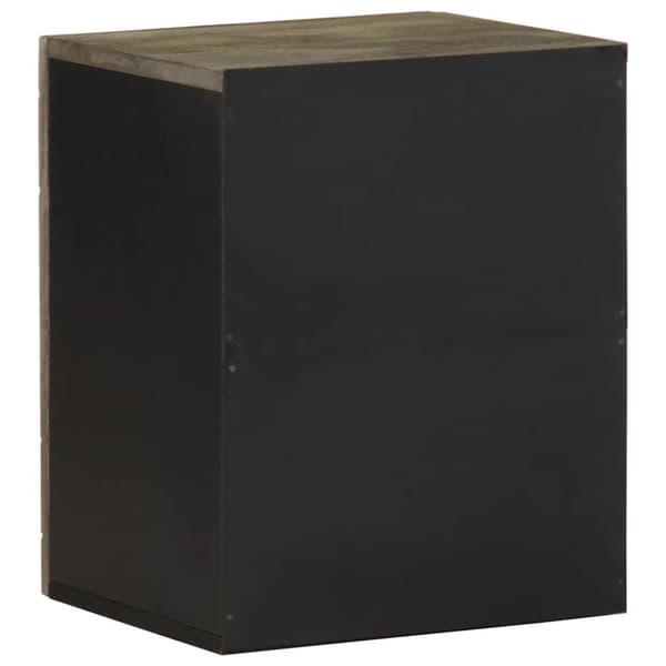 vidaXL Veggmontert baderomsskap svart 38x33x48 cm heltre mango