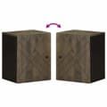 Miniatyrbilde 6 av 11: vidaXL Veggmontert baderomsskap svart 38x33x48 cm heltre mango