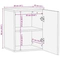 Miniatyrbilde 11 av 11: vidaXL Veggmontert baderomsskap svart 38x33x48 cm heltre mango