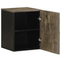 Miniatyrbilde 2 av 11: vidaXL Veggmontert baderomsskap svart 38x33x48 cm heltre mango