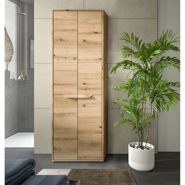Zeno høyskap til badet 2 dører eik dekor.