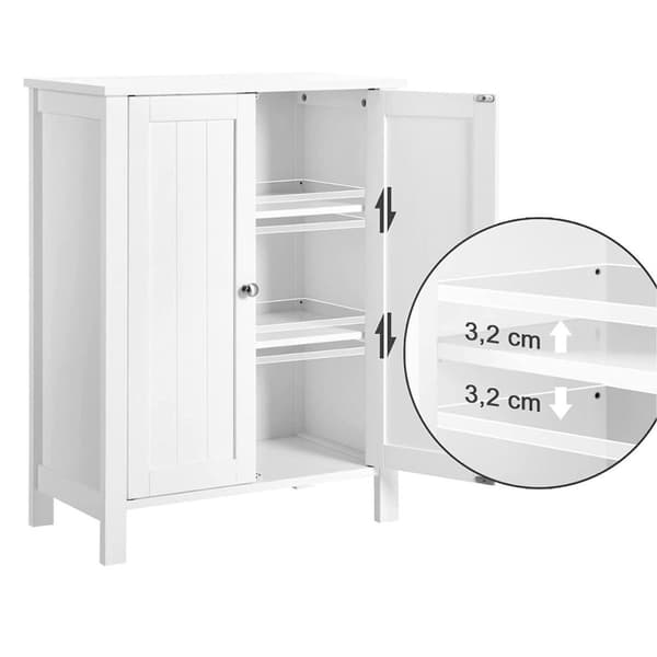 Badrumsförvaring med 2 dörrar - L60 cm