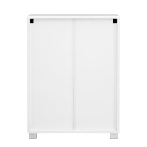 Liten förvaringsenhet med 1 låda och 2 st vitlackerade luckor - H80 cm