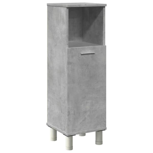 vidaXL Kylpyhuonekaappi betoninharmaa 30x30x95 cm lastulevy