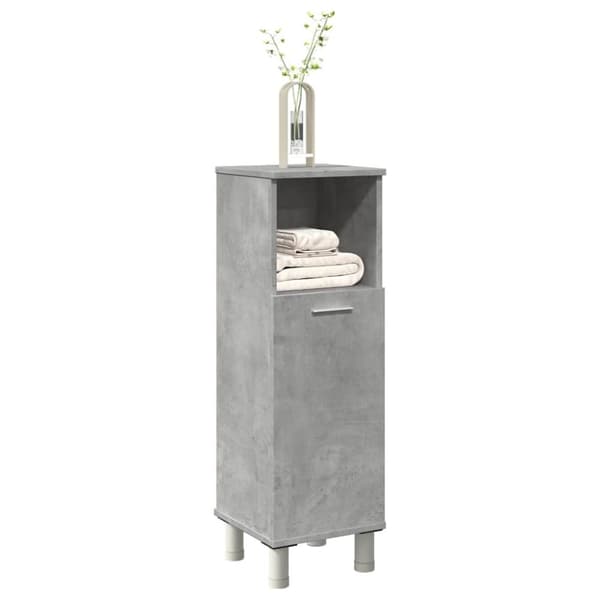 vidaXL Kylpyhuonekaappi betoninharmaa 30x30x95 cm lastulevy