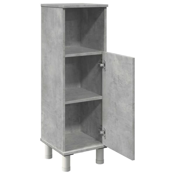 vidaXL Baderomsskap betonggrå 30x30x95 cm sponplate