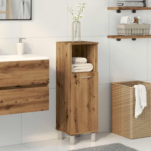 vidaXL Baderomsskap artisan eik 30x30x95 cm konstruert tre