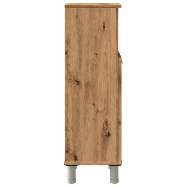 vidaXL Baderomsskap artisan eik 30x30x95 cm konstruert tre