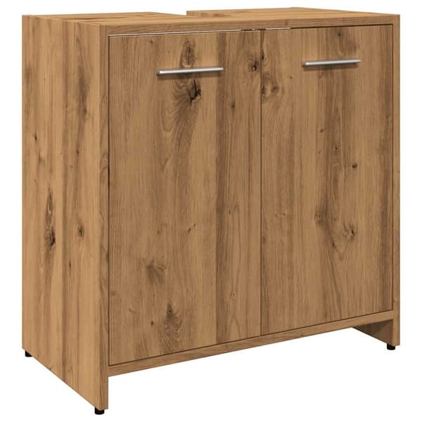 vidaXL Badeservantskap artisan eik 60x33x60 cm konstruert tre