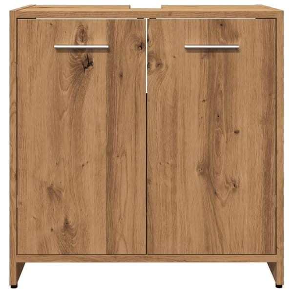 vidaXL Badeservantskap artisan eik 60x33x60 cm konstruert tre