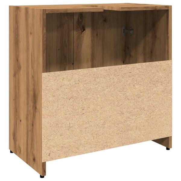 vidaXL Badeservantskap artisan eik 60x33x60 cm konstruert tre