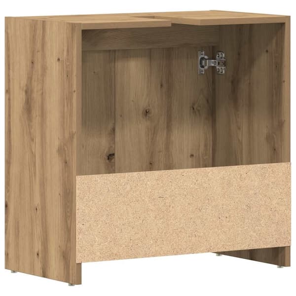 vidaXL Badeservantskap artisan eik 60x33x60 cm konstruert tre