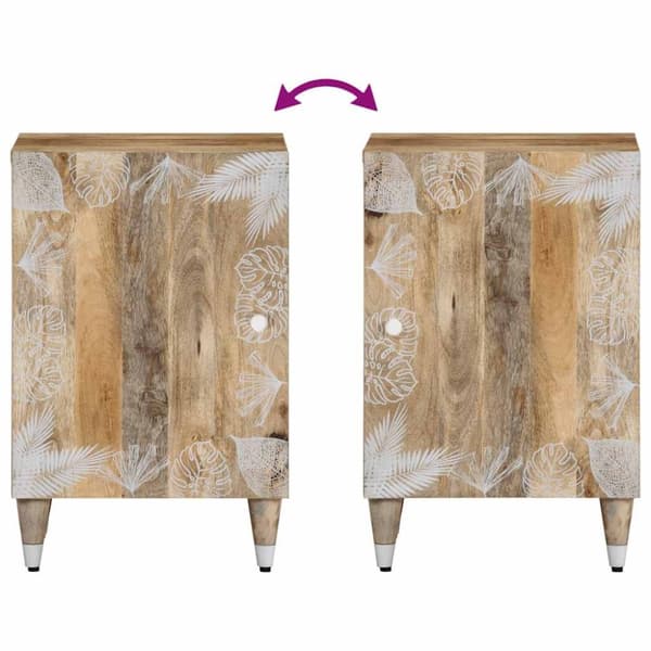 vidaXL Baderomsskap 38x33,5x58 cm heltre mango