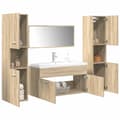 Miniatyrbilde 2 av 11: vidaXL Baderomsmøbler 5 deler sonoma eik konstruert tre