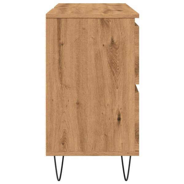 vidaXL badeværelsesskab 80x33x60 cm konstrueret træ kunsteg