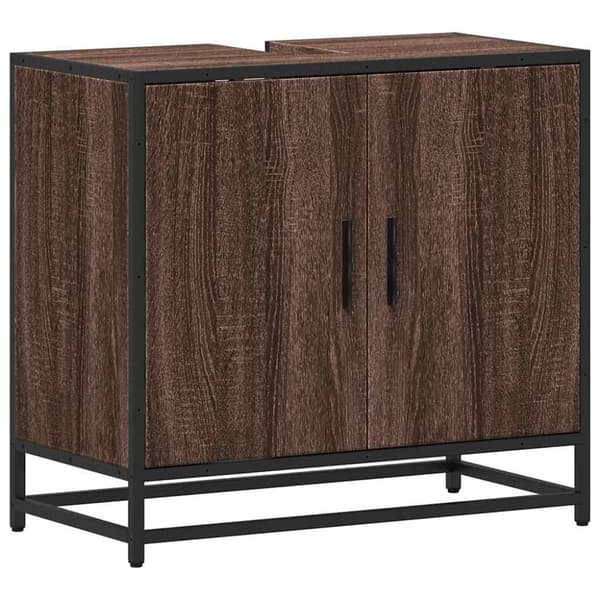vidaXL Servantskap brun eik 65x33x60 cm konstruert tre