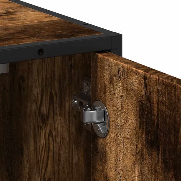 vidaXL Servantskap røkt eik 65x33x60 cm konstruert tre