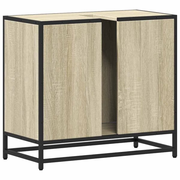 vidaXL Badrumsskåp sonoma-ek 65x33x60 cm konstruerat trä