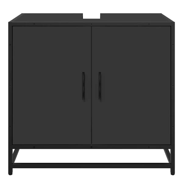 vidaXL skab til håndvask til badeværelse 65x33x60 cm sort