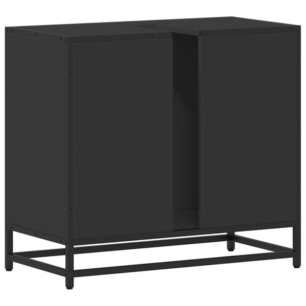 vidaXL skab til håndvask til badeværelse 65x33x60 cm sort