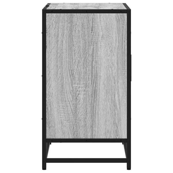 vidaXL skab til håndvask til badeværelse 65x33x60 cm grå sonoma-eg