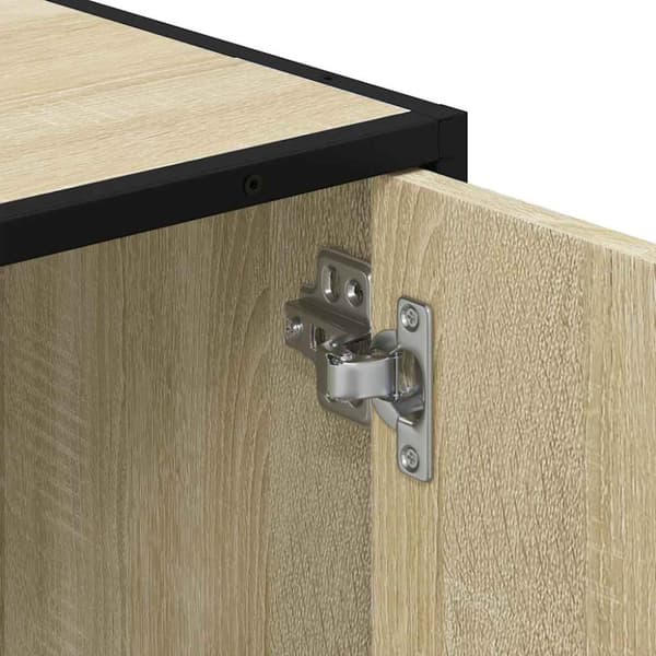 vidaXL Servantskap sonoma eik 90x33x60 cm konstruert tre