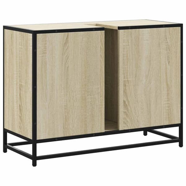 vidaXL Kylpyhuonekaappi altaalla Sonoma-tammi 80x33x60 cm tekninen puu