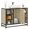 Pikkukuva 2 / 11: vidaXL Kylpyhuonekaappi altaalla Sonoma-tammi 80x33x60 cm tekninen puu