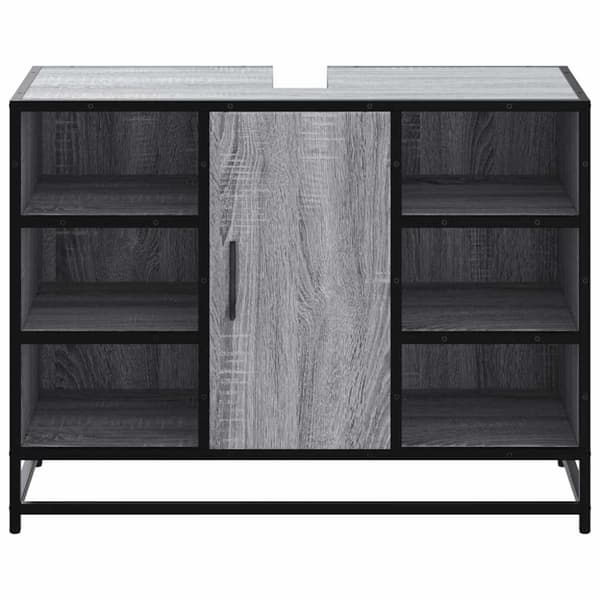 vidaXL underskab til håndvask 80x33x60 cm konstrueret træ grå sonoma
