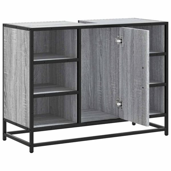 vidaXL underskab til håndvask 80x33x60 cm konstrueret træ grå sonoma
