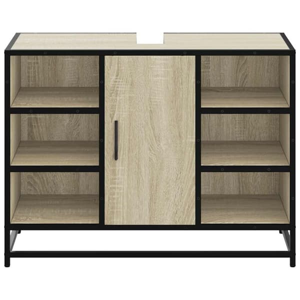 vidaXL Servantskap sonoma eik 80x33x60 cm konstruert tre