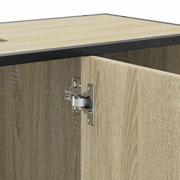 vidaXL Servantskap sonoma eik 80x33x60 cm konstruert tre
