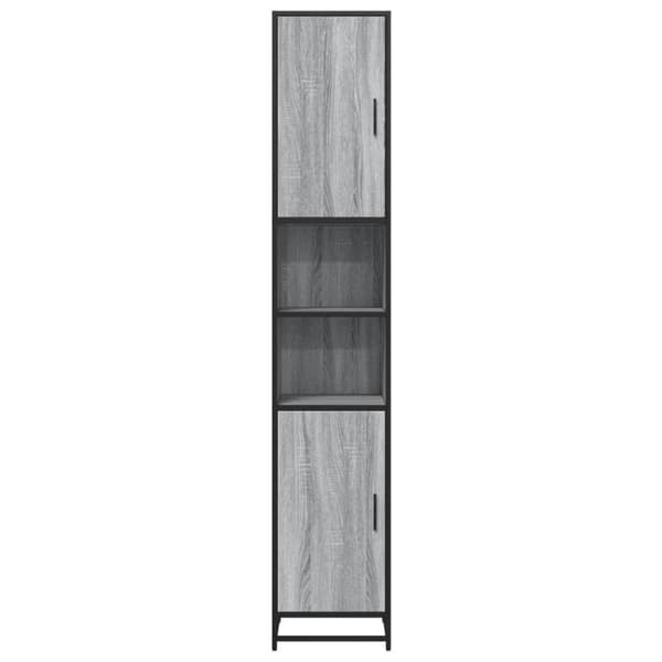vidaXL badeværelsesskab 35x37,5x188,5 cm konstrueret træ og metal