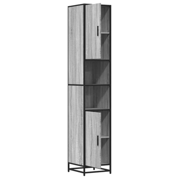 vidaXL badeværelsesskab 35x37,5x188,5 cm konstrueret træ og metal