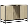 Miniatyrbillede 8 af 11: vidaXL skab til håndvask til badeværelse 90x33x60 cm sonoma-eg
