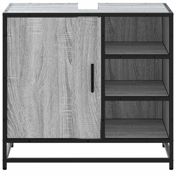 vidaXL Servantskap grå sonoma 65x33x60 cm konstruert tre