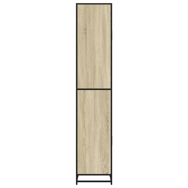 vidaXL badeværelsesskab 35x37,5x188,5 cm konstrueret træ og metal