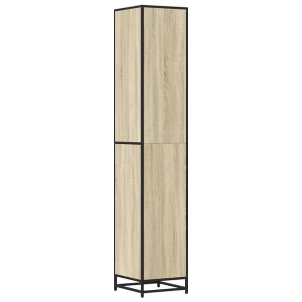 vidaXL badeværelsesskab 35x37,5x188,5 cm konstrueret træ og metal