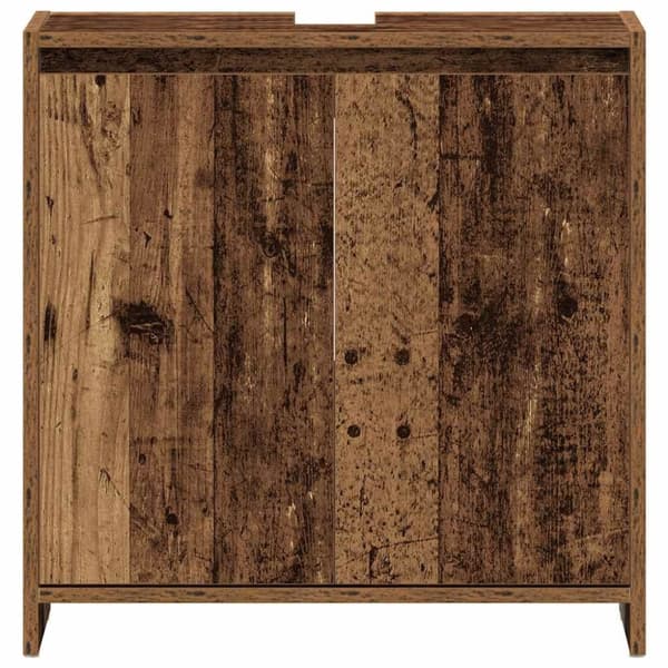 vidaXL Kylpyhuoneen pesuallaskaappi vanhaa puuta 60x33x60 cm