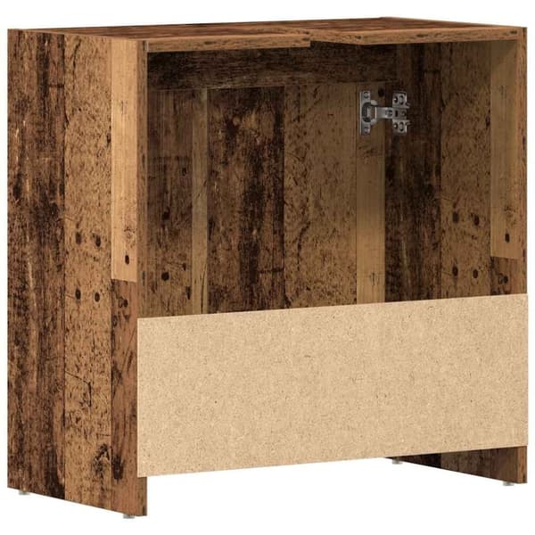 vidaXL Kylpyhuoneen pesuallaskaappi vanhaa puuta 60x33x60 cm