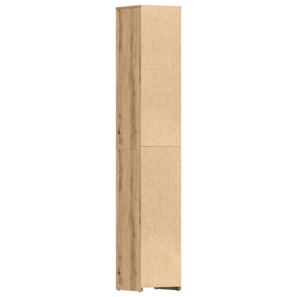 vidaXL Kylpyhuonekaappi käsityöläinen tammi 30x30x183,5 cm lastulevy